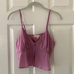 LA Hearts Button Front Cami Top